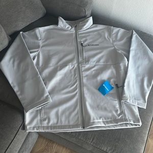 Columbia mens ascender soft shell jacket light gray